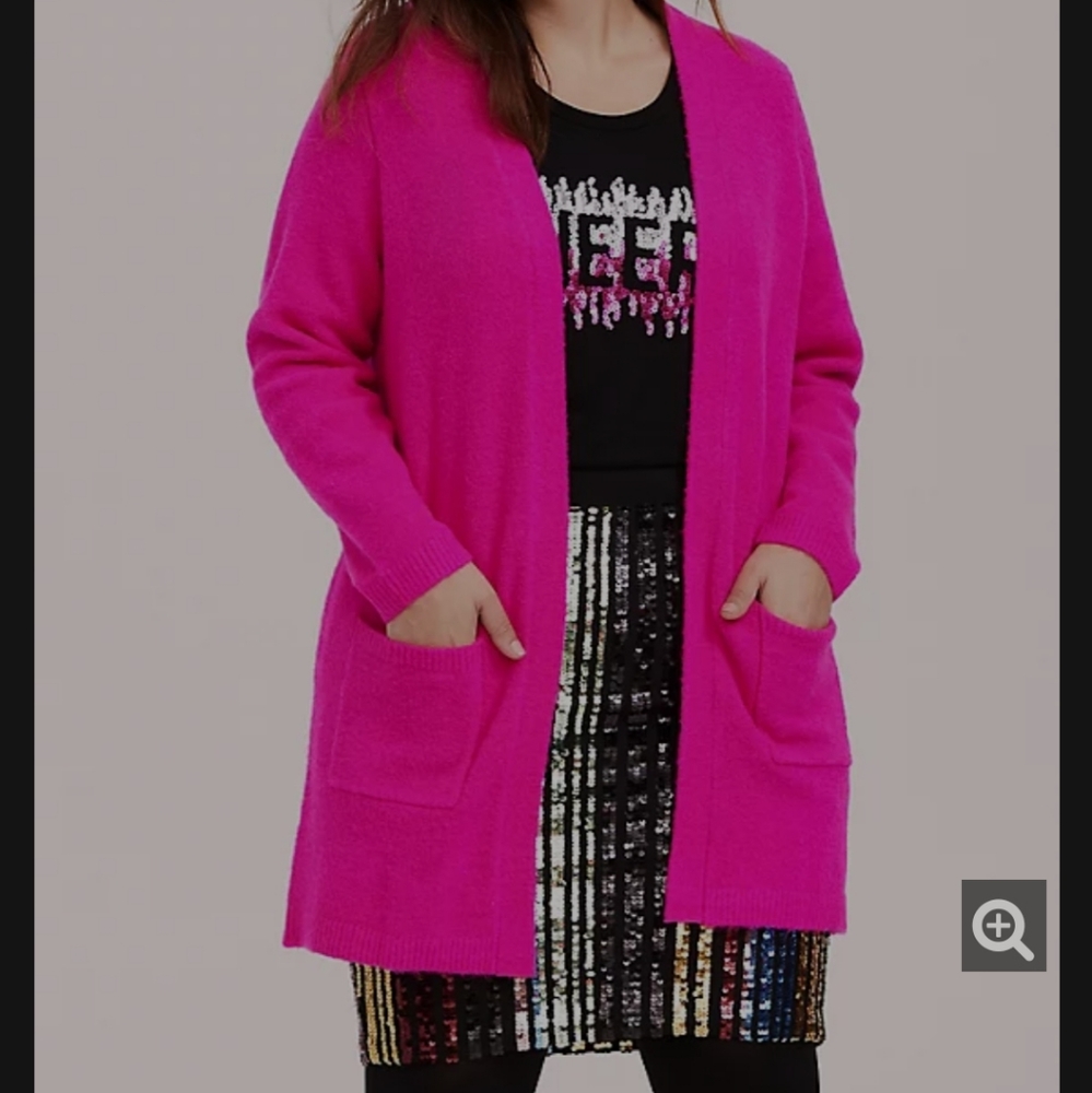 Torrid size 4 hot pink cardigan
